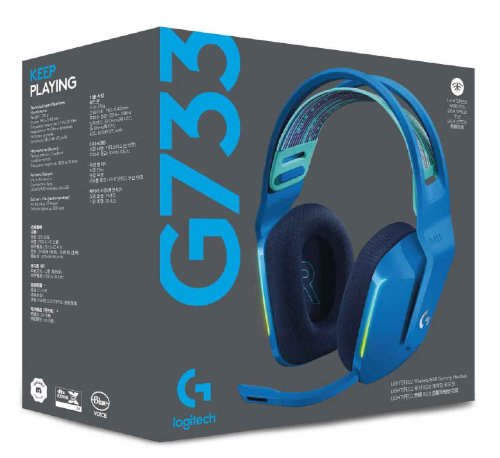 Logitech G733 Lightspeed Wireless Gaming Headset with suspension headband, LIGHTSYNC RGB, Blue VO!CE mic technology and PRO-G audio drivers - Blue...