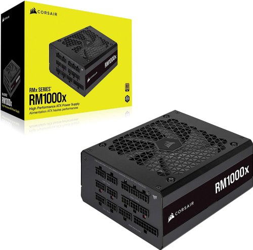 Corsair RMx SHIFT Series RM1000x 80 PLUS Gold Fully Modular, ATX Power Supply, Modular Side Interface, Dual EPS12V Connectors, Zero RPM Fan Mode, 105 C-Rated Capacitors...