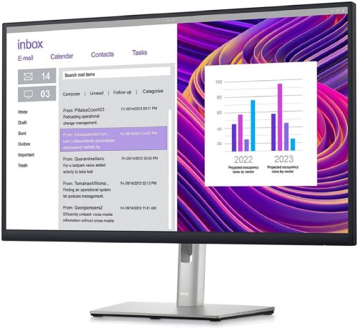 Dell 27" USB-C Hub Monitor P2723DE, IPS, Flat, QHD 2560 x 1440, 27Inch, 16.7 million, 8Ms, 60 Hz, 0.2331Mm, 1000:1, 350 cd/m2, 178/178, 16:9, 99% sRGB...