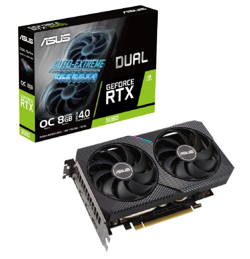 ASUS Dual Geforce RTX 3060 8GB GDDR6 (PCIE 4.0, 8GB GDDR6, HDMI 2.1, Displayport 1.4A)...