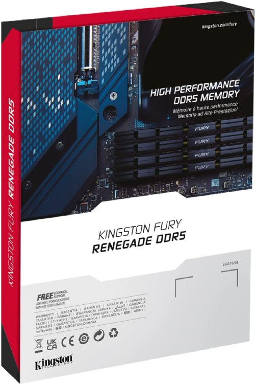 Kingston 32GB 6400 MHz DDR5 CL32 DIMM (Kit of 2) Fury Renegade Silver...