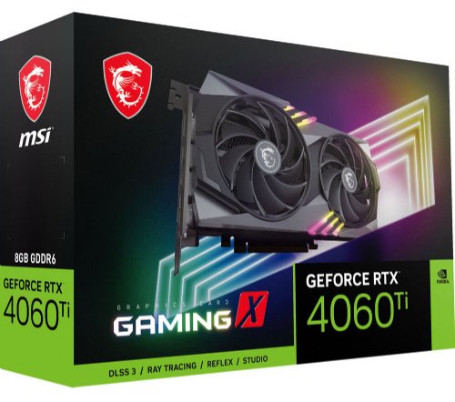 MSI GeForce RTX 4060 Ti Gaming X 8GB Graphics Card, 4352 CUDA Cores, 288 GB/s Memory Bandwidth, Ada Lovelace Architecture, 2655 MHz Boost Clock Speed...