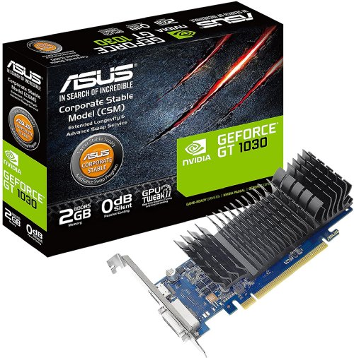 ASUS VGA GT1030-2G-CSM 2GB GDDR5, NVIDIA GeForce GT 1030, PCI Express 3.0, GPU boost clock:OpenGL4.5, OC mode:1506MHZ, Gaming mode:1468MHZ...