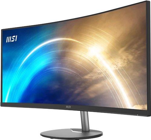 MSI Pro MP341CQ 34" VA Panel 3440 X 1440 (WUQHD) Monitor, Non Glare with Narrow Bezel, 21:9, 250CD / M2, 1MS (MPRT) / 4MS (GTG), 2 (V1.4B), 1 (V1.2A), 24 Months, Matte Black..