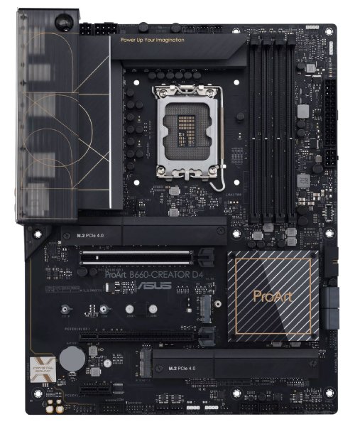 ASUS ProArt B660-Creator D4 LGA 1700(Intel 12th Gen) ATX content creator motherboard(PCIe 5.0, DDR4, 2.5G&1G LAN, 3xM.2/NVMe SSD, front panel USB 3.2 Gen2x2 Type-C ports...