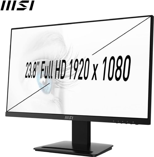 MSI PRO MP243XW 24" IPS FHD (1920 x 1080) Office Monitor, Non-Glare with Super Narrow Bezel, 75Hz, 1ms, 16:9, with Tilt Stand, Black...