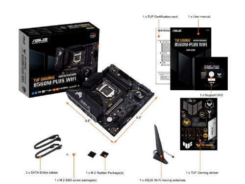 ASUS TUF Gaming A520M-PLUS, WIFI,  AM4 AMD A520, SATA 6Gb/s Micro ATX AMD Motherboard...