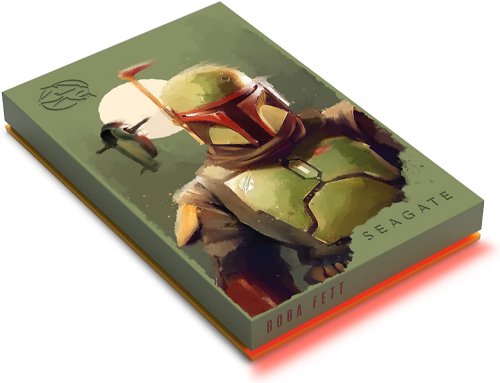 Seagate Firecuda HDD, Boba Fett Drive Special Edition FireCuda External Hard Drive 2TB Officially-Licensed - 2.5 Inch USB 3.2 Gen 1 Red LED RGB lighting wi...(STKL2000406)